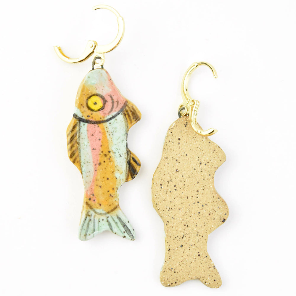 Rainbow Trout Earrings - Goldmakers Fine Jewelry