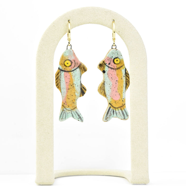 Rainbow Trout Earrings - Goldmakers Fine Jewelry