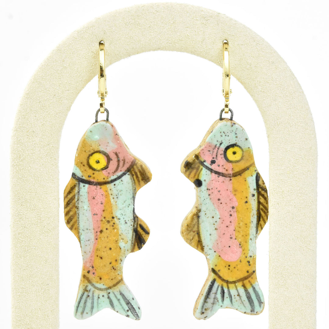 Rainbow Trout Earrings - Goldmakers Fine Jewelry