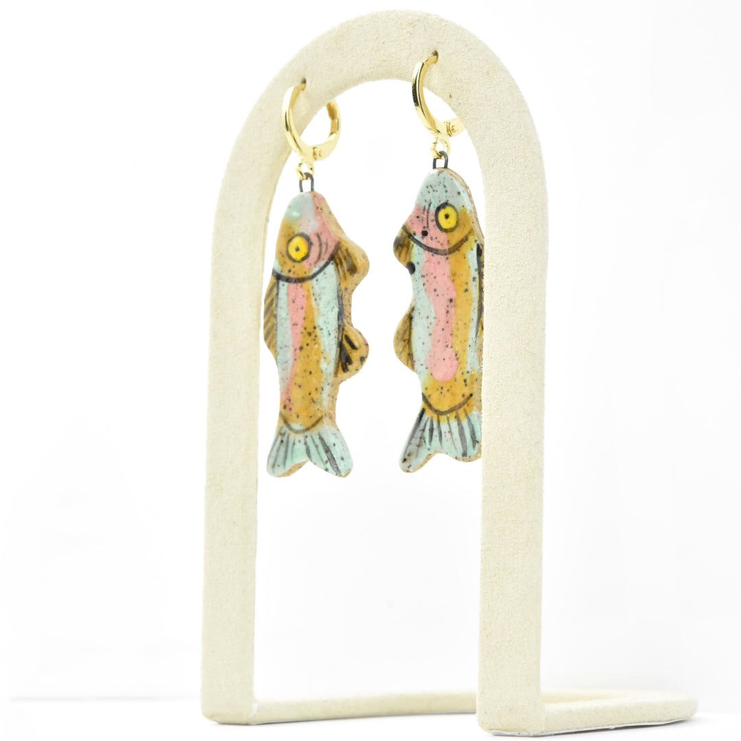 Rainbow Trout Earrings - Goldmakers Fine Jewelry