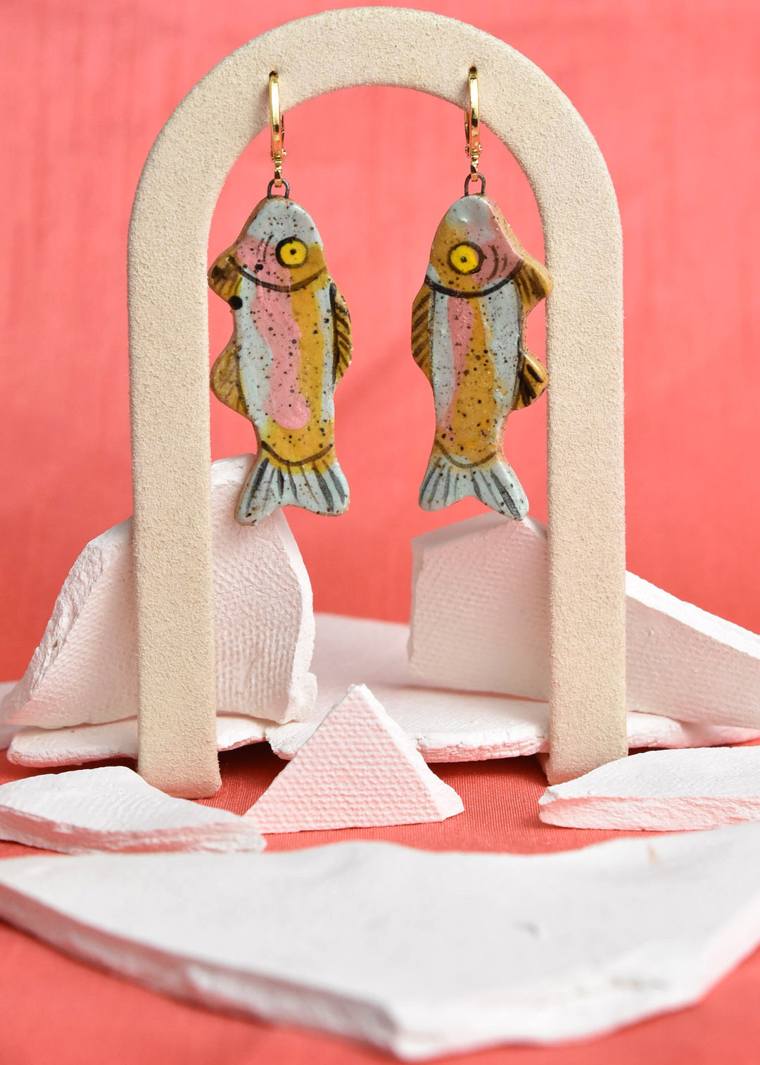 Rainbow Trout Earrings - Goldmakers Fine Jewelry