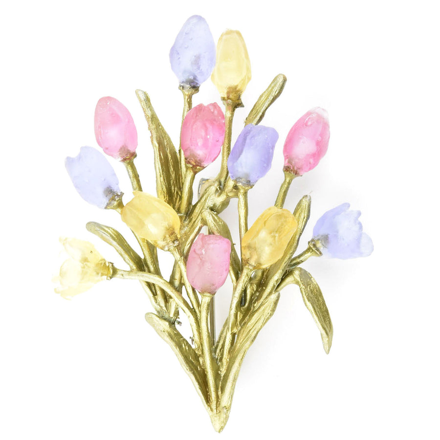 Tulip Bouquet Brooch - Goldmakers Fine Jewelry