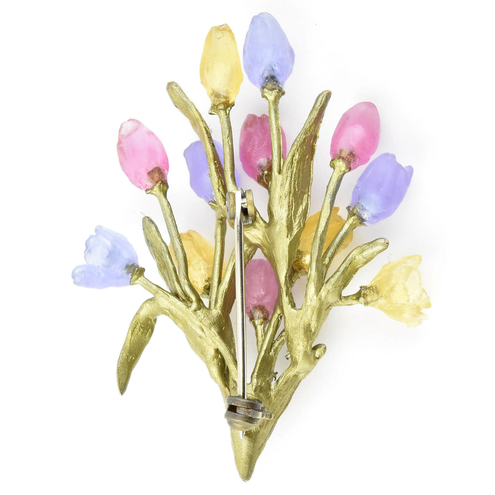 Tulip Bouquet Brooch - Goldmakers Fine Jewelry