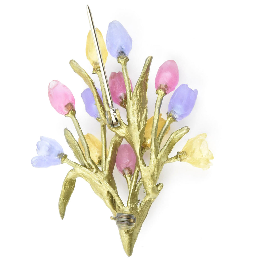 Tulip Bouquet Brooch - Goldmakers Fine Jewelry