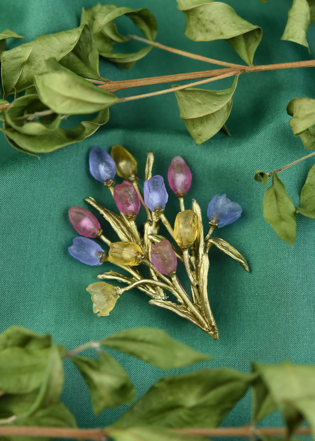 Tulip Bouquet Brooch - Goldmakers Fine Jewelry