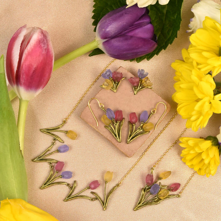 Bunch of Tulips Necklace - Goldmakers Fine Jewelry