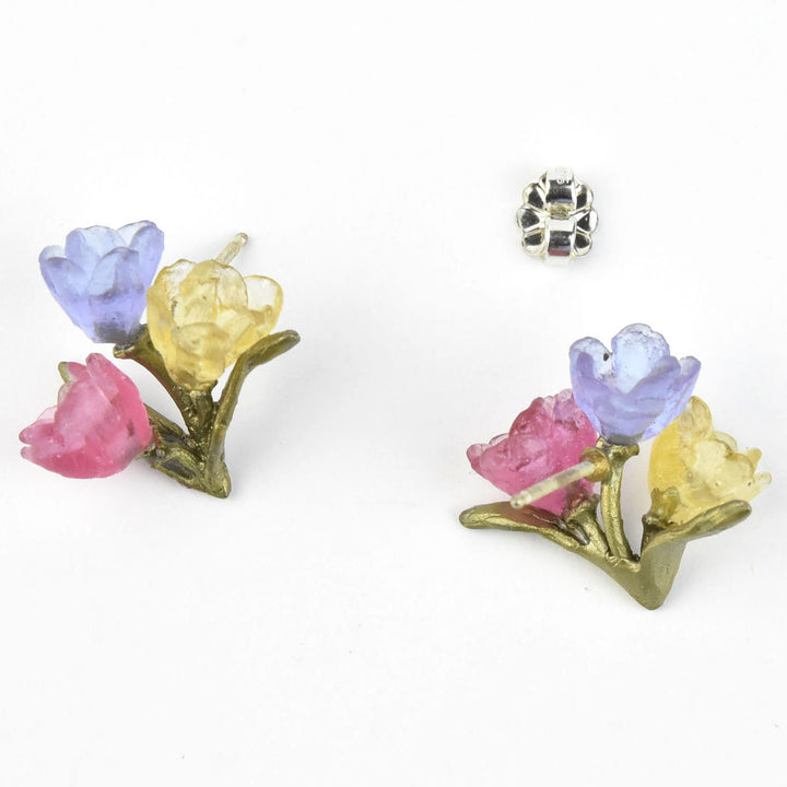 Bunch of Tulips Stud Earrings - Goldmakers Fine Jewelry