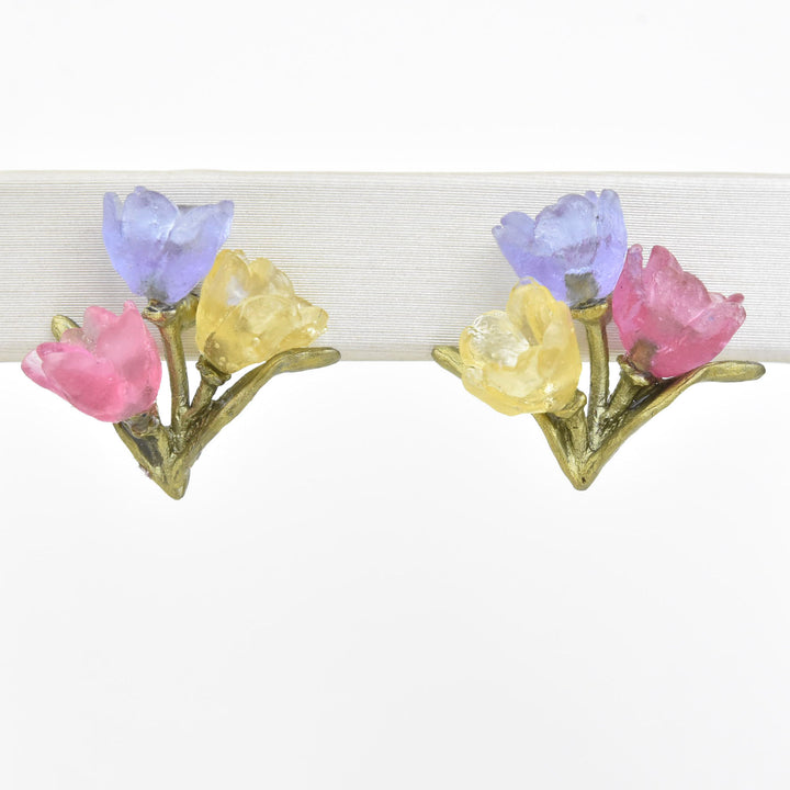 Bunch of Tulips Stud Earrings - Goldmakers Fine Jewelry