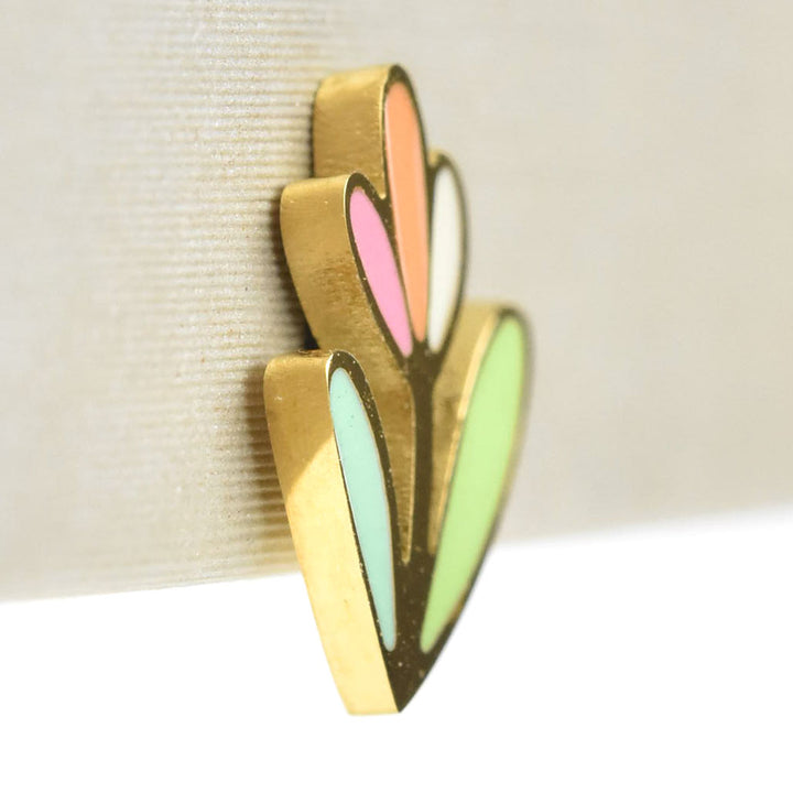 Tulip Flower Studs, Screw-back