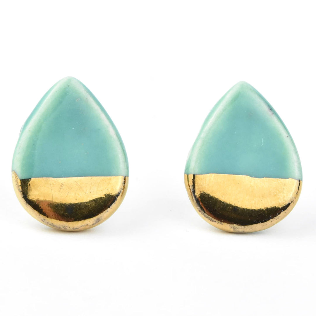Turquoise Teardrop Studs - Goldmakers Fine Jewelry