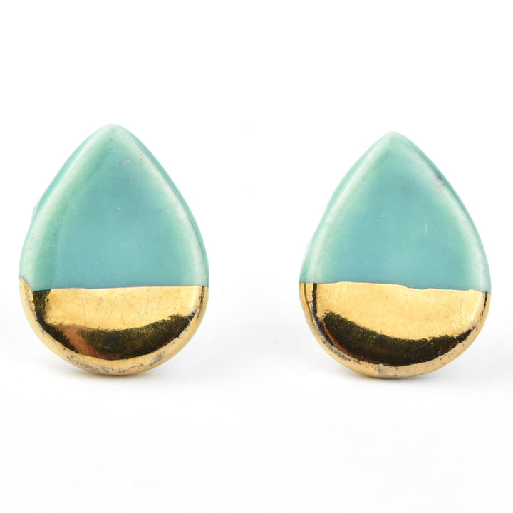 Turquoise Teardrop Studs - Goldmakers Fine Jewelry