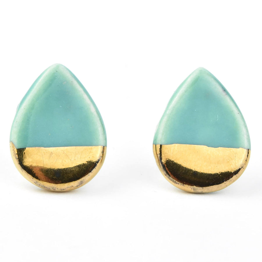 Turquoise Teardrop Studs - Goldmakers Fine Jewelry