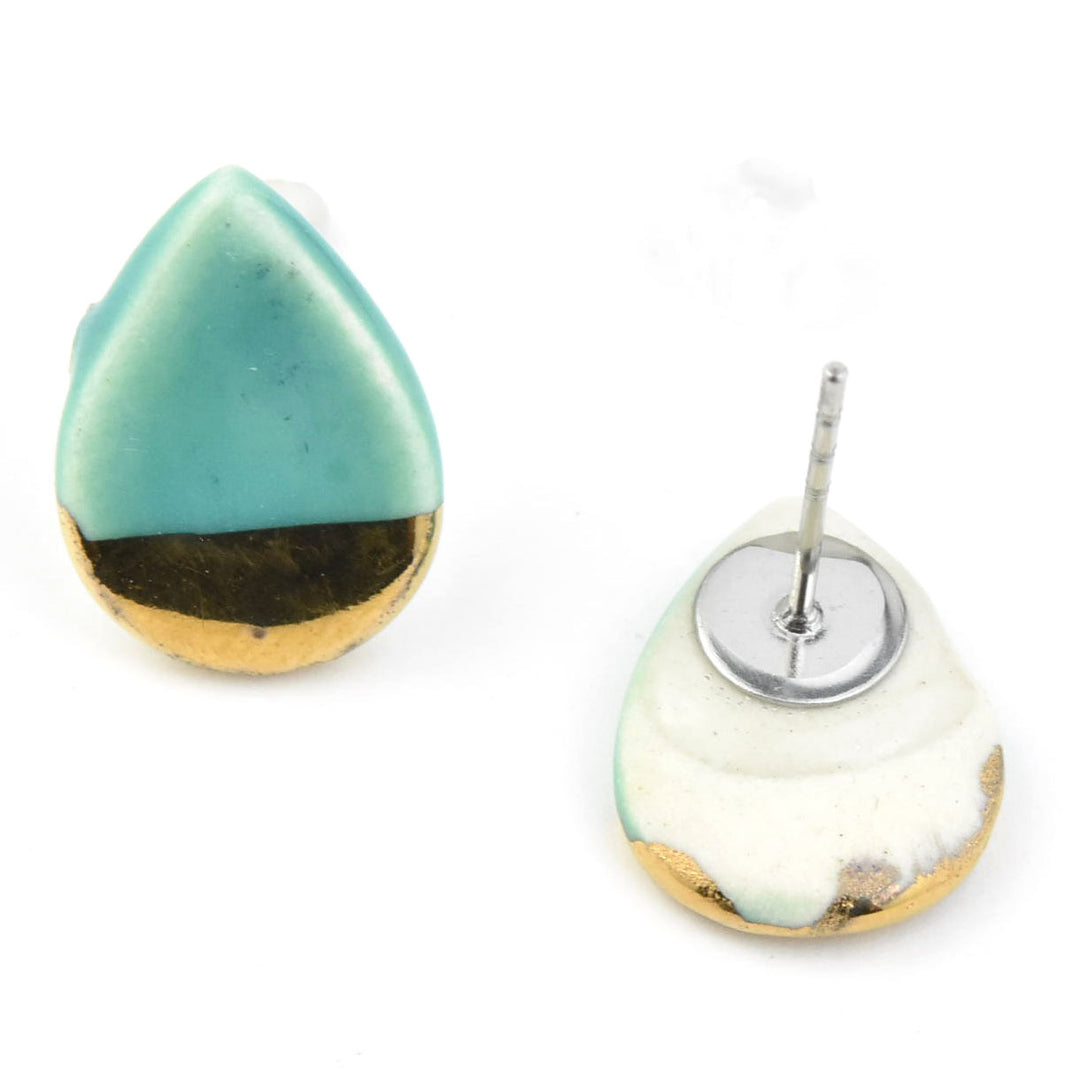 Turquoise Teardrop Studs - Goldmakers Fine Jewelry