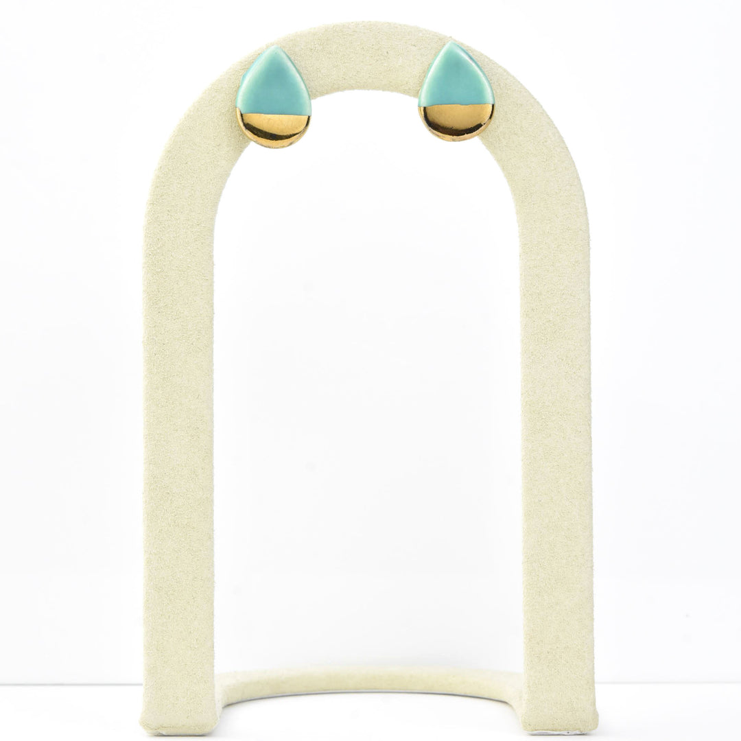 Turquoise Teardrop Studs - Goldmakers Fine Jewelry