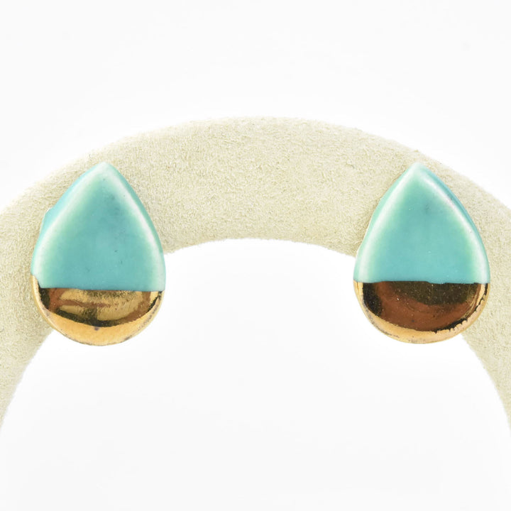 Turquoise Teardrop Studs - Goldmakers Fine Jewelry