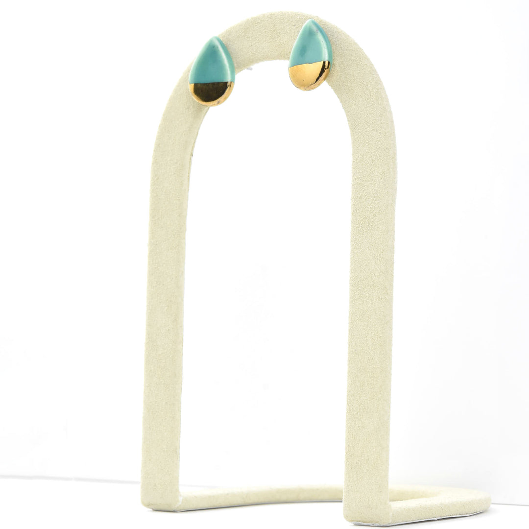Turquoise Teardrop Studs - Goldmakers Fine Jewelry