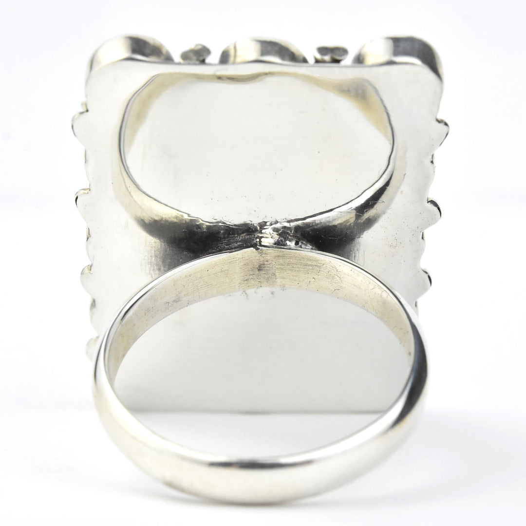 Turquoise Lattice Rings in Sterling Silver - Goldmakers Fine Jewelry