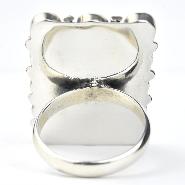 Turquoise Lattice Rings in Sterling Silver - Goldmakers Fine Jewelry