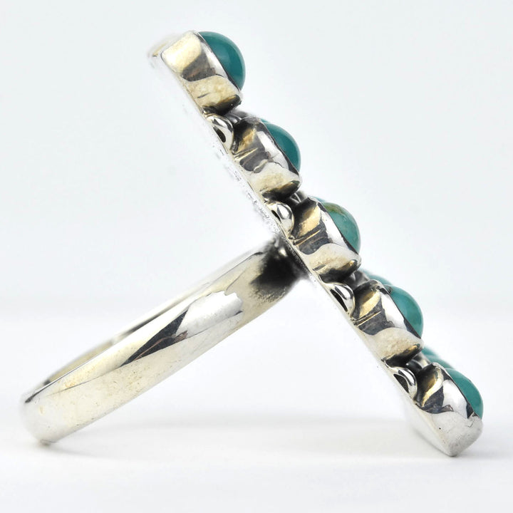 Turquoise Lattice Rings in Sterling Silver - Goldmakers Fine Jewelry