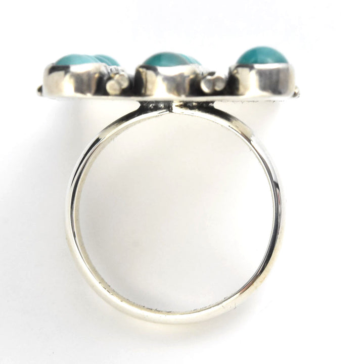 Turquoise Lattice Rings in Sterling Silver - Goldmakers Fine Jewelry