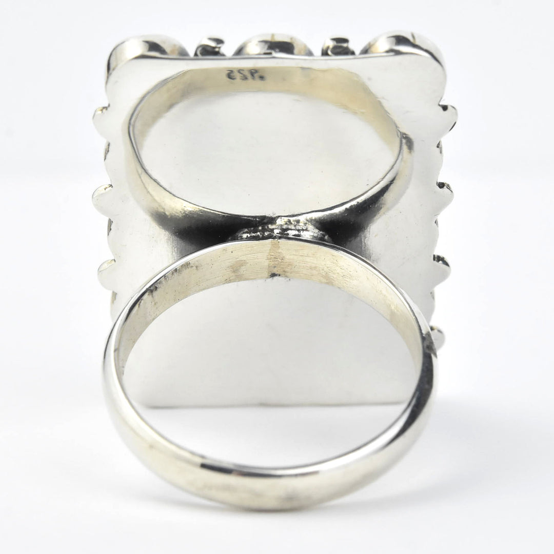 Turquoise Lattice Rings in Sterling Silver - Goldmakers Fine Jewelry