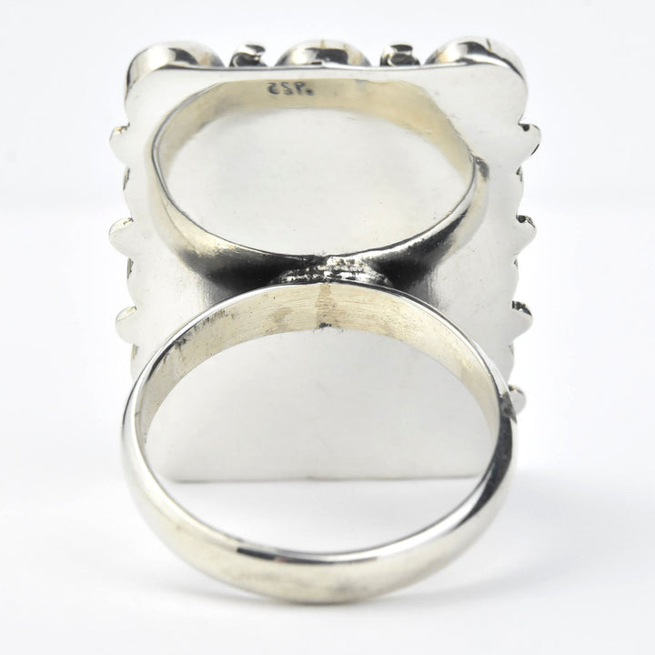 Turquoise Lattice Rings in Sterling Silver - Goldmakers Fine Jewelry