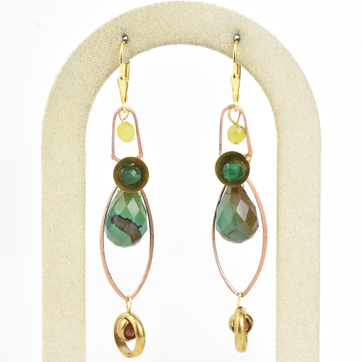 Turquoise and Copper Earrings