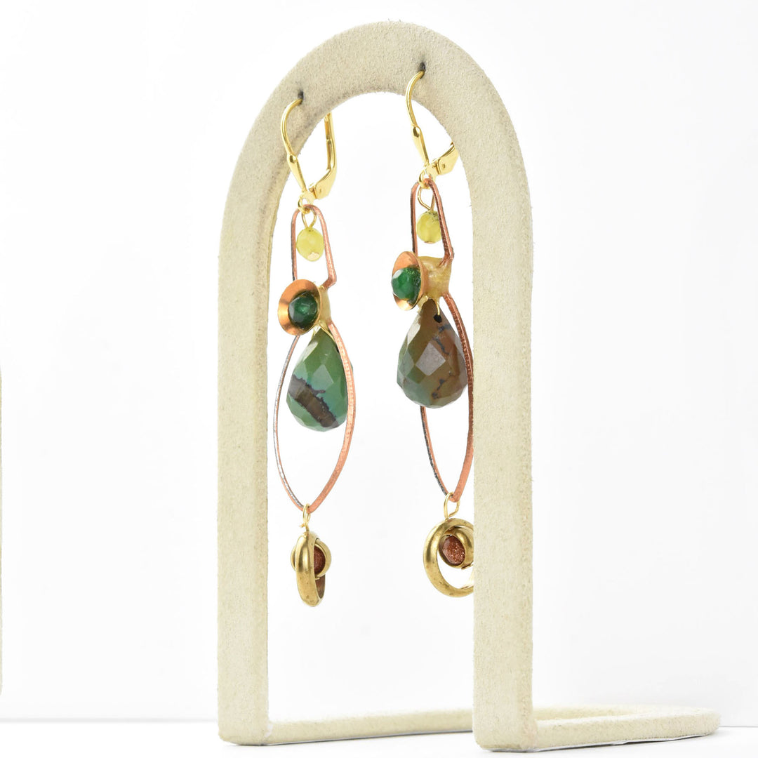 Turquoise and Copper Earrings