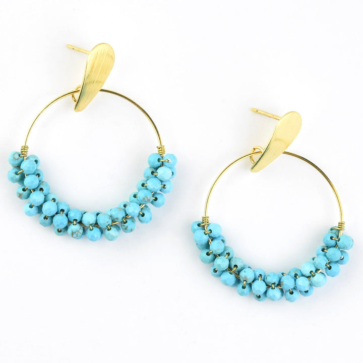 Turquoise Circle Earrings