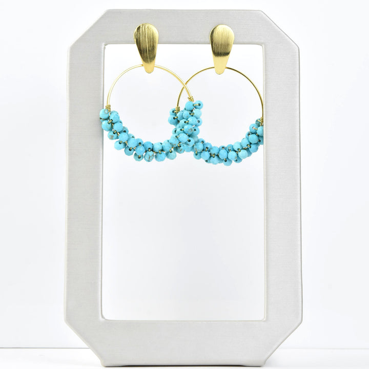 Turquoise Circle Earrings