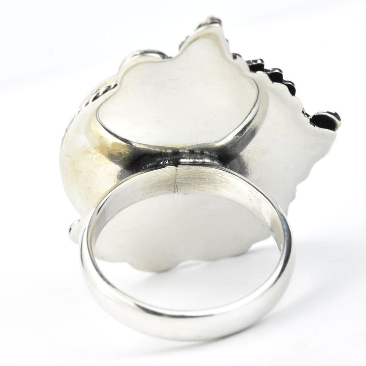 Leafy Turquoise Ring in Sterling Silver - Goldmakers Fine Jewelry