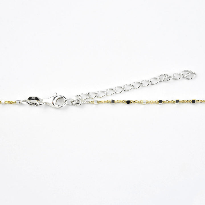 Turquoise Shield Necklace with Vermeil Chain