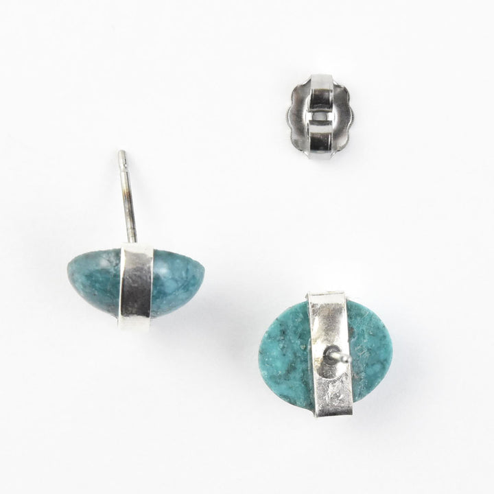 Gemstone Stud Earrings in Sterling Silver - Goldmakers Fine Jewelry
