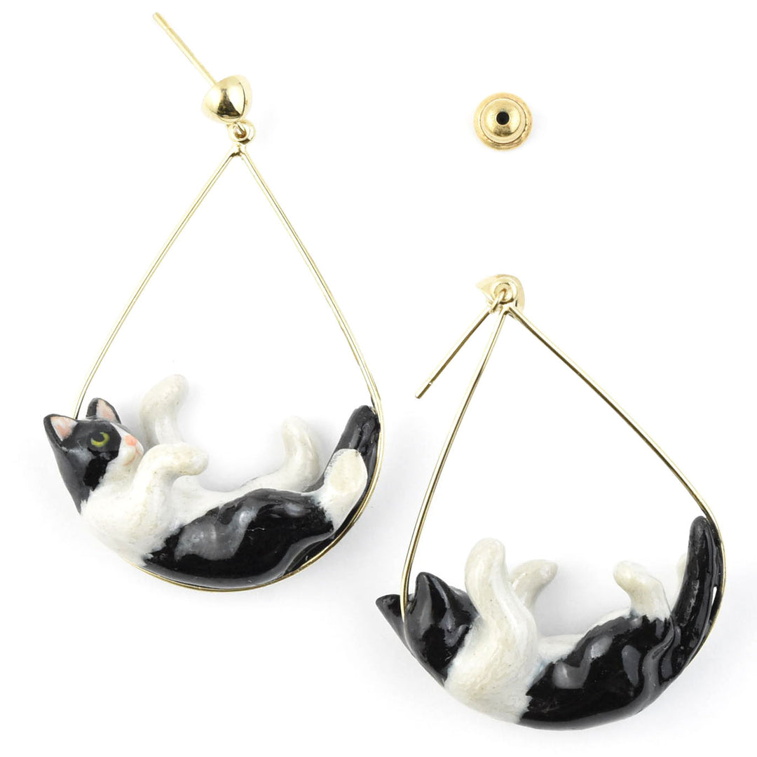 Tuxedo Kitty Earrings