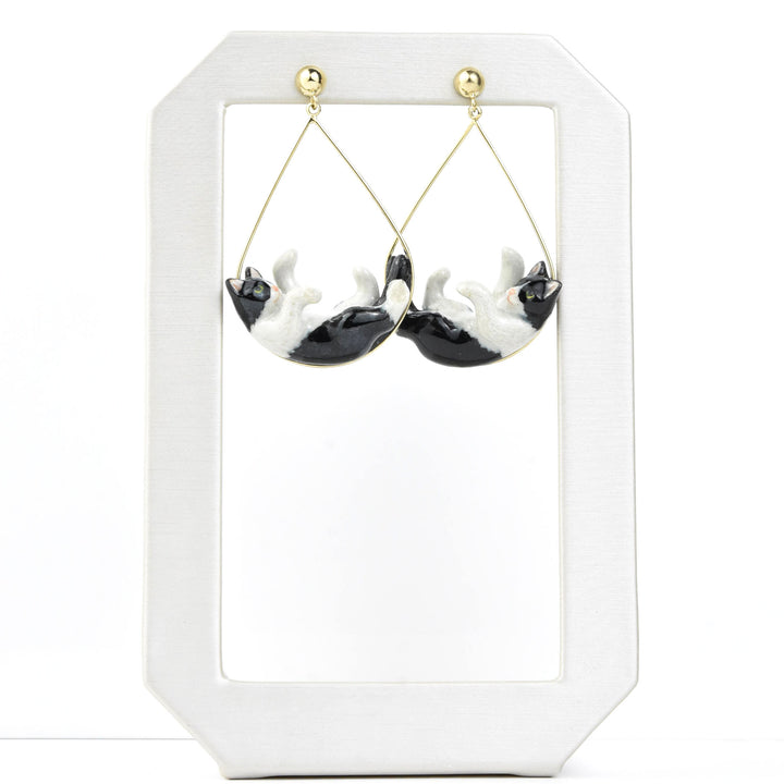 Tuxedo Kitty Earrings