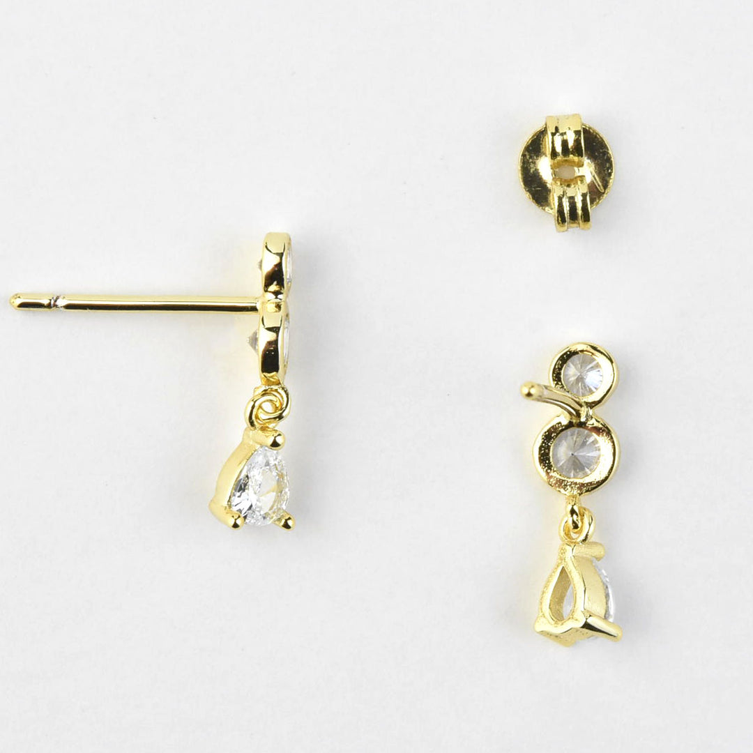 Bezel Set Crystal Drops - Goldmakers Fine Jewelry