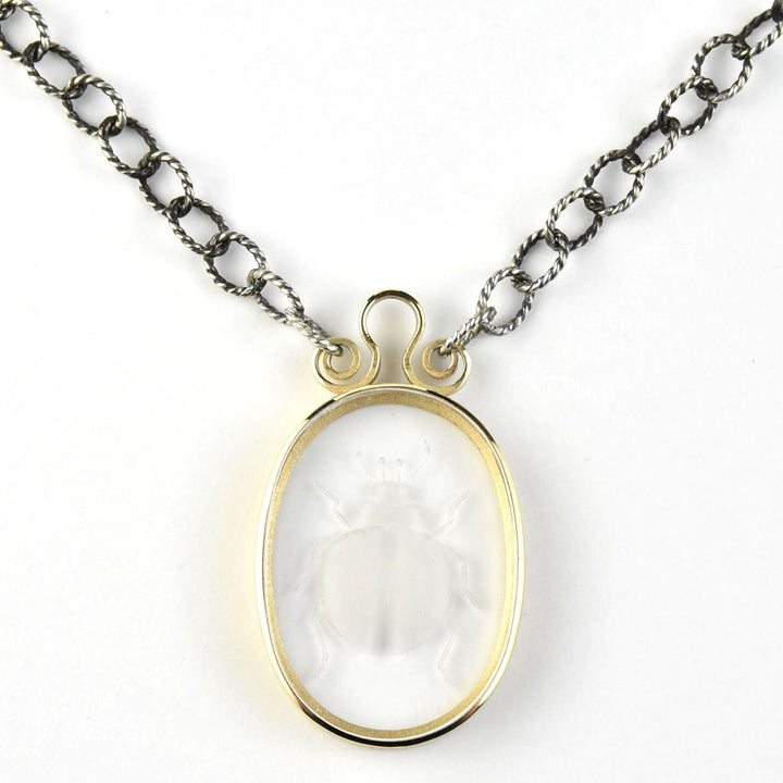 Two Tone Beetle Intaglio Necklace