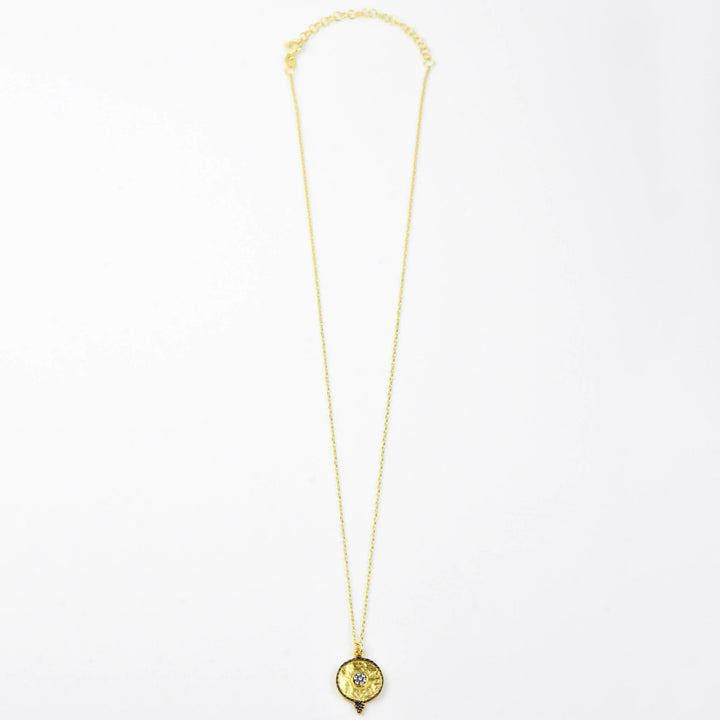 Gold Plated Pendant w/ Oxidized Accents - Goldmakers Fine Jewelry