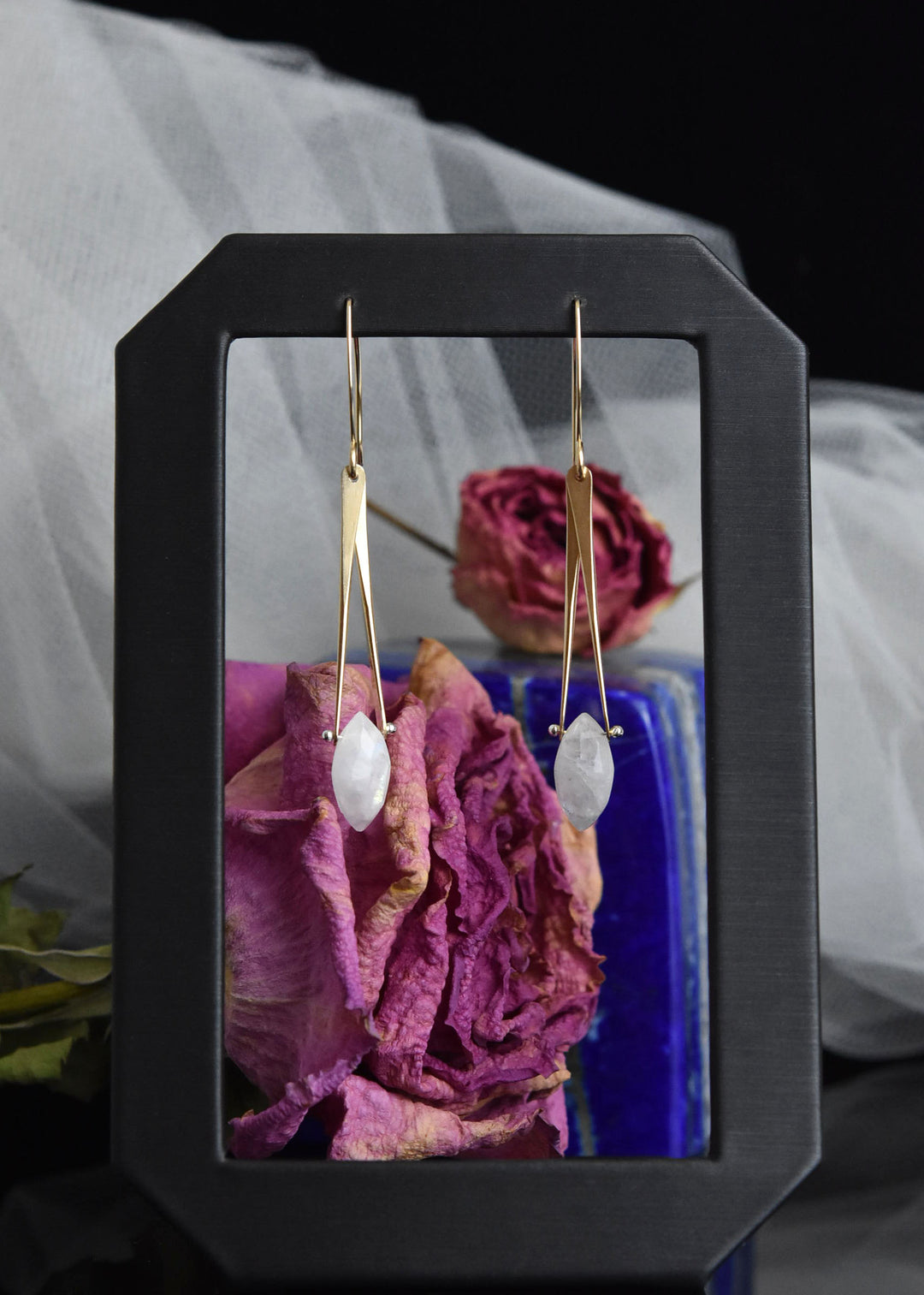 Unity Earrings in Moonstone - Goldmakers Fine Jewelry