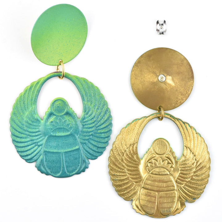 Verdant Scarab Earrings
