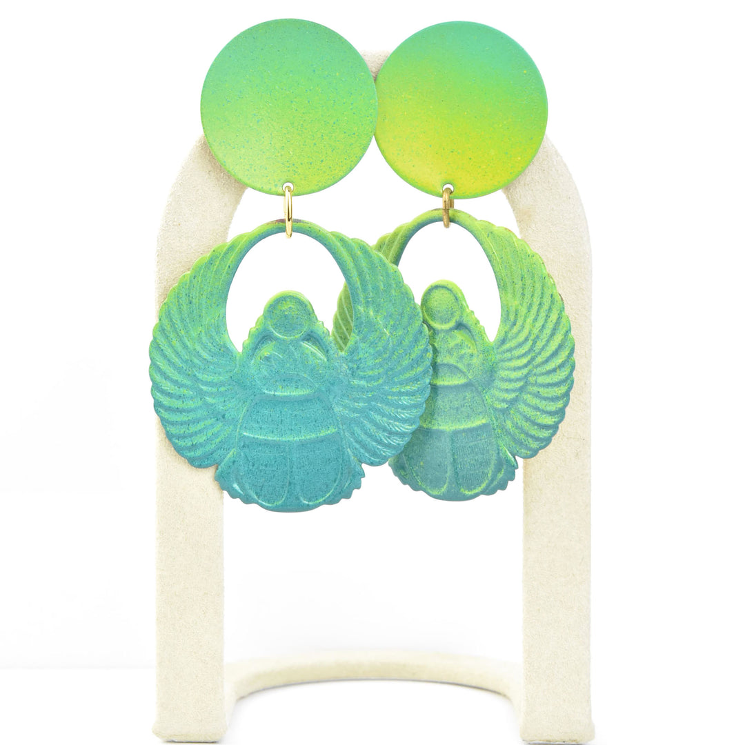 Verdant Scarab Earrings