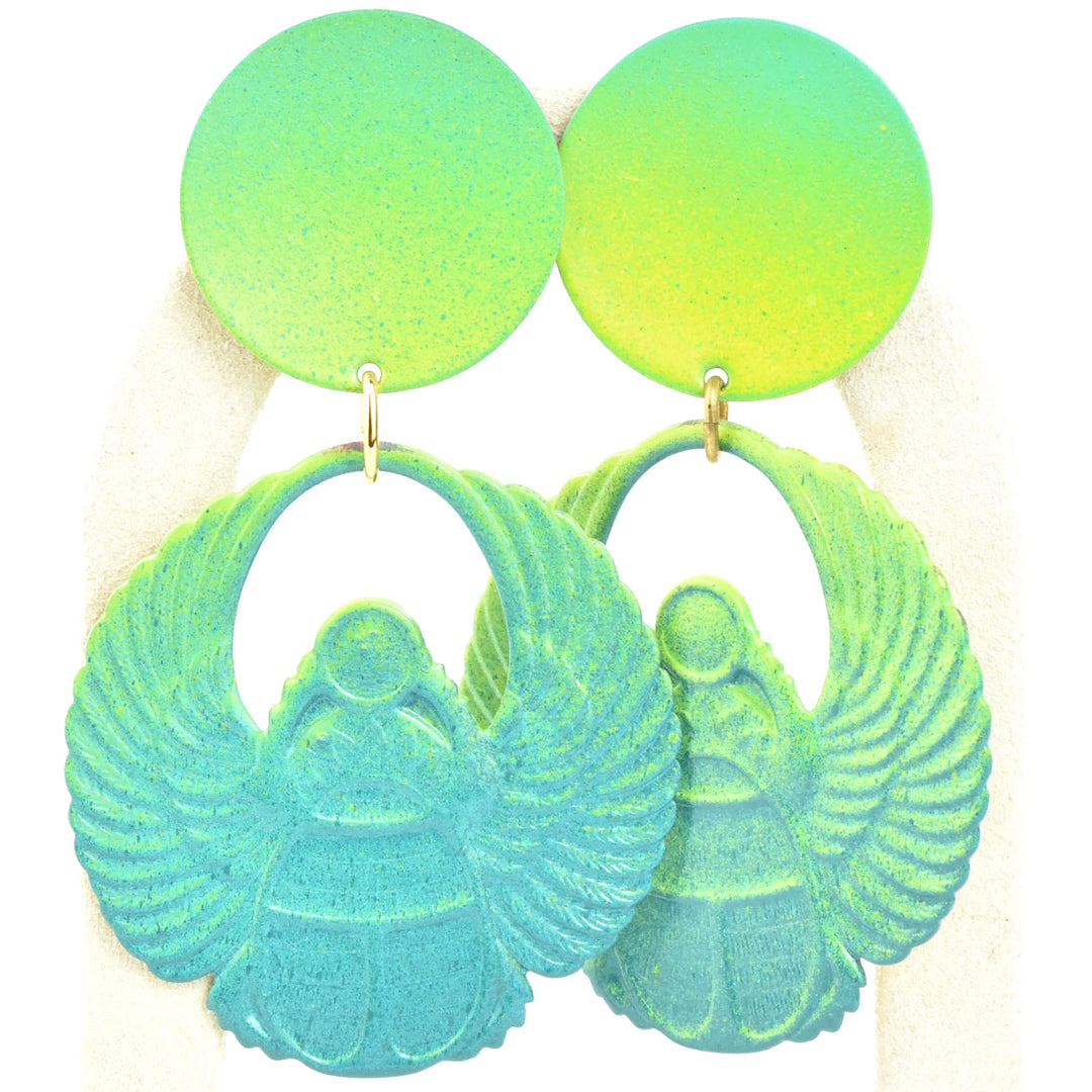 Verdant Scarab Earrings