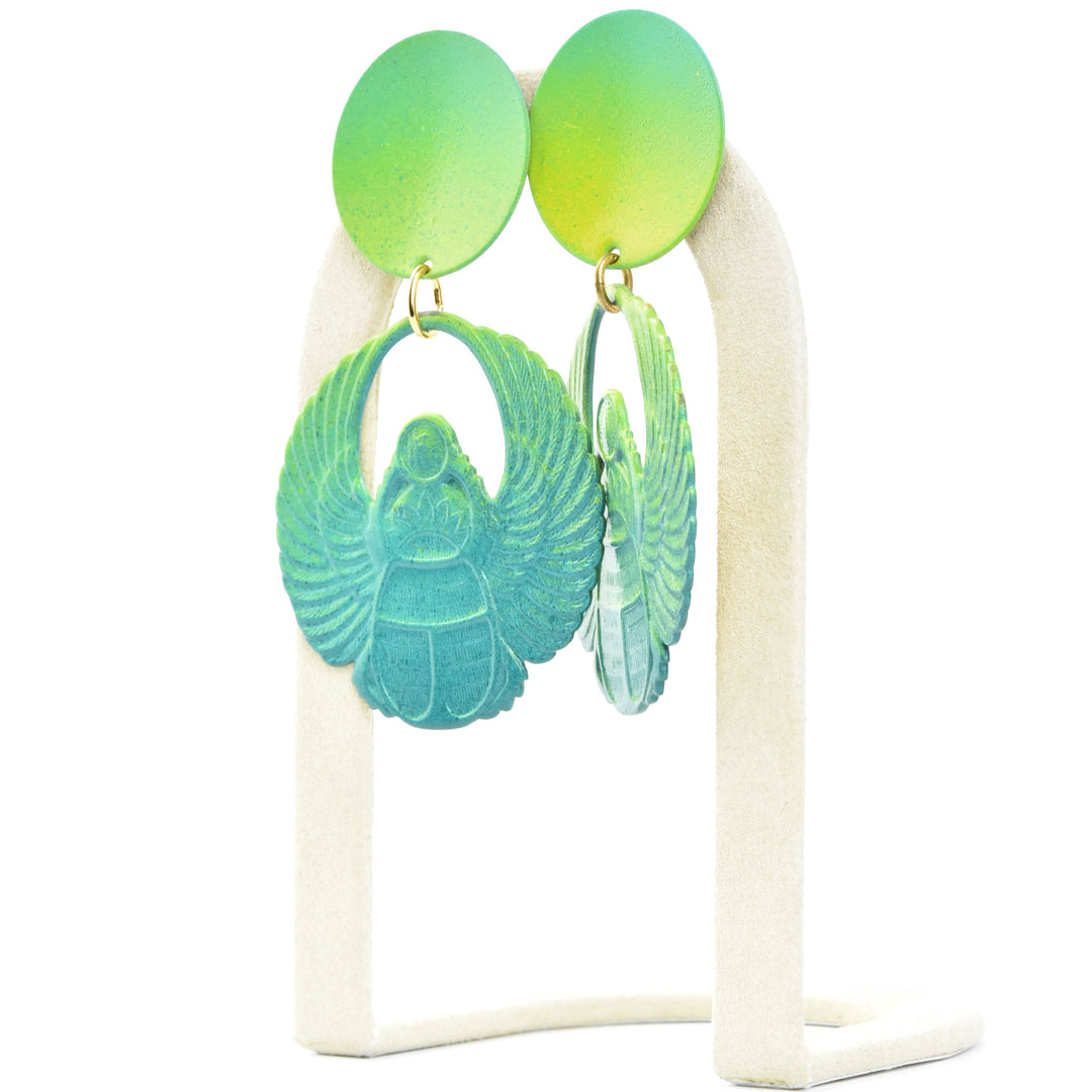 Verdant Scarab Earrings
