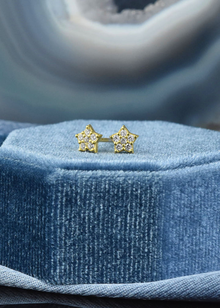 Vermeil Star Studs