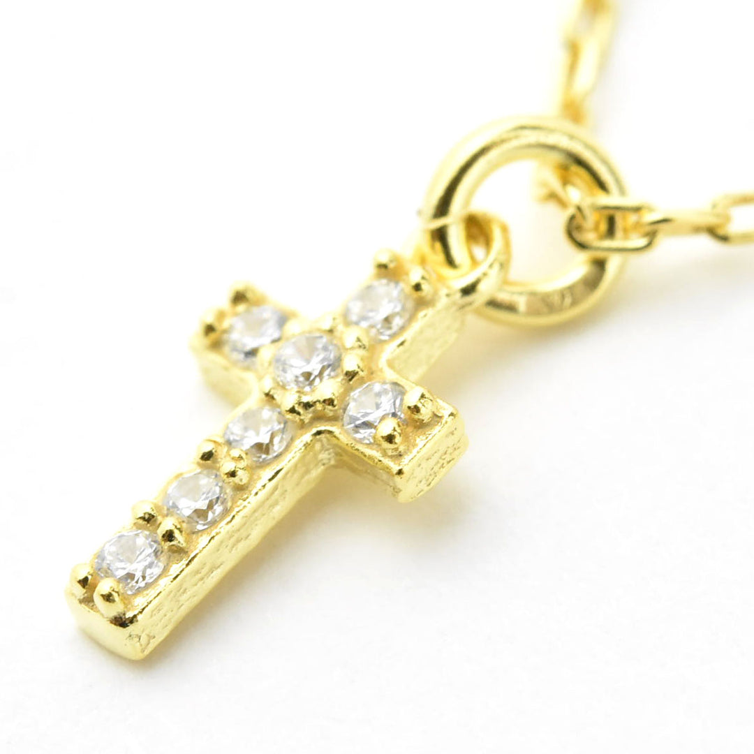 Cubic Zirconia Cross Necklace