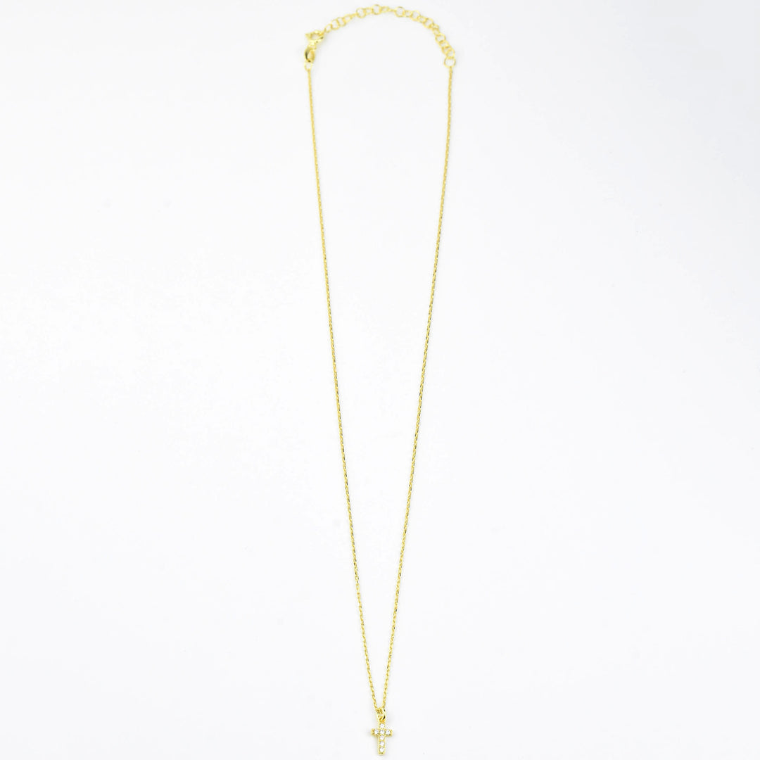 Cubic Zirconia Cross Necklace