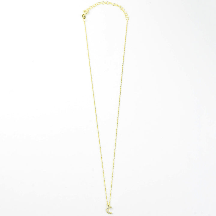 Vermeil Moon Pendant Necklace - Goldmakers Fine Jewelry
