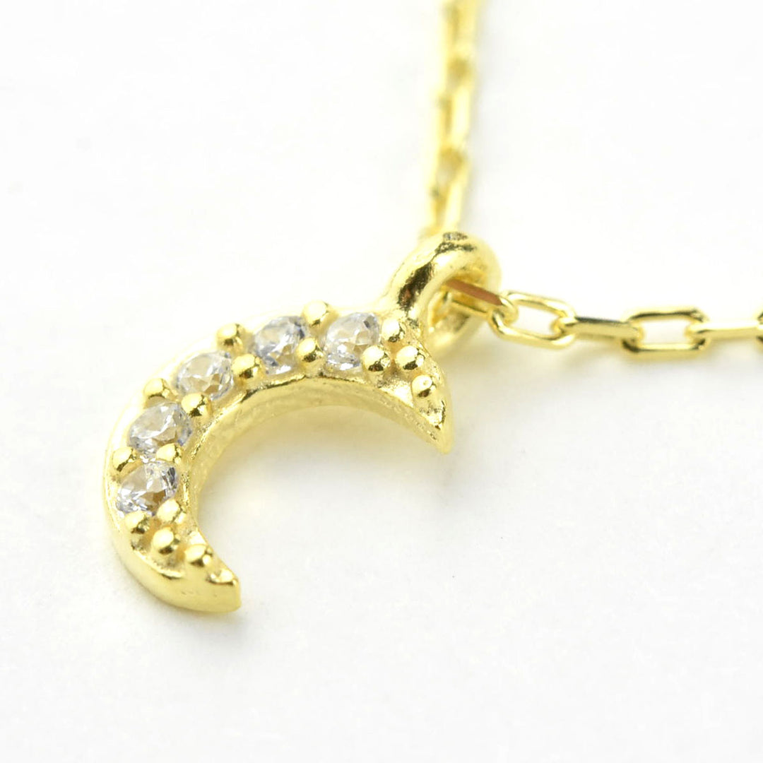 Vermeil Moon Pendant Necklace - Goldmakers Fine Jewelry
