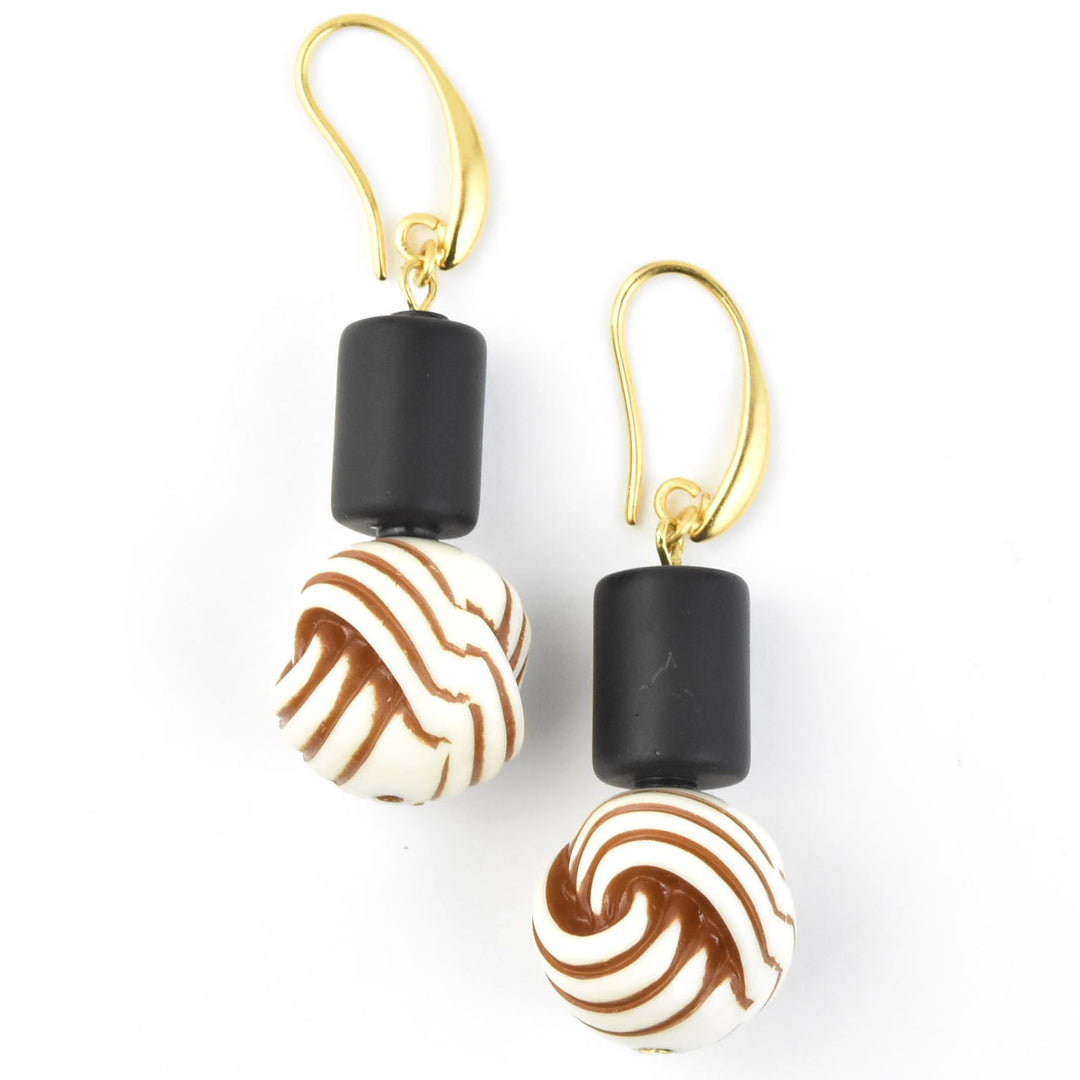 Vintage Acrylic Knot Earrings - Goldmakers Fine Jewelry