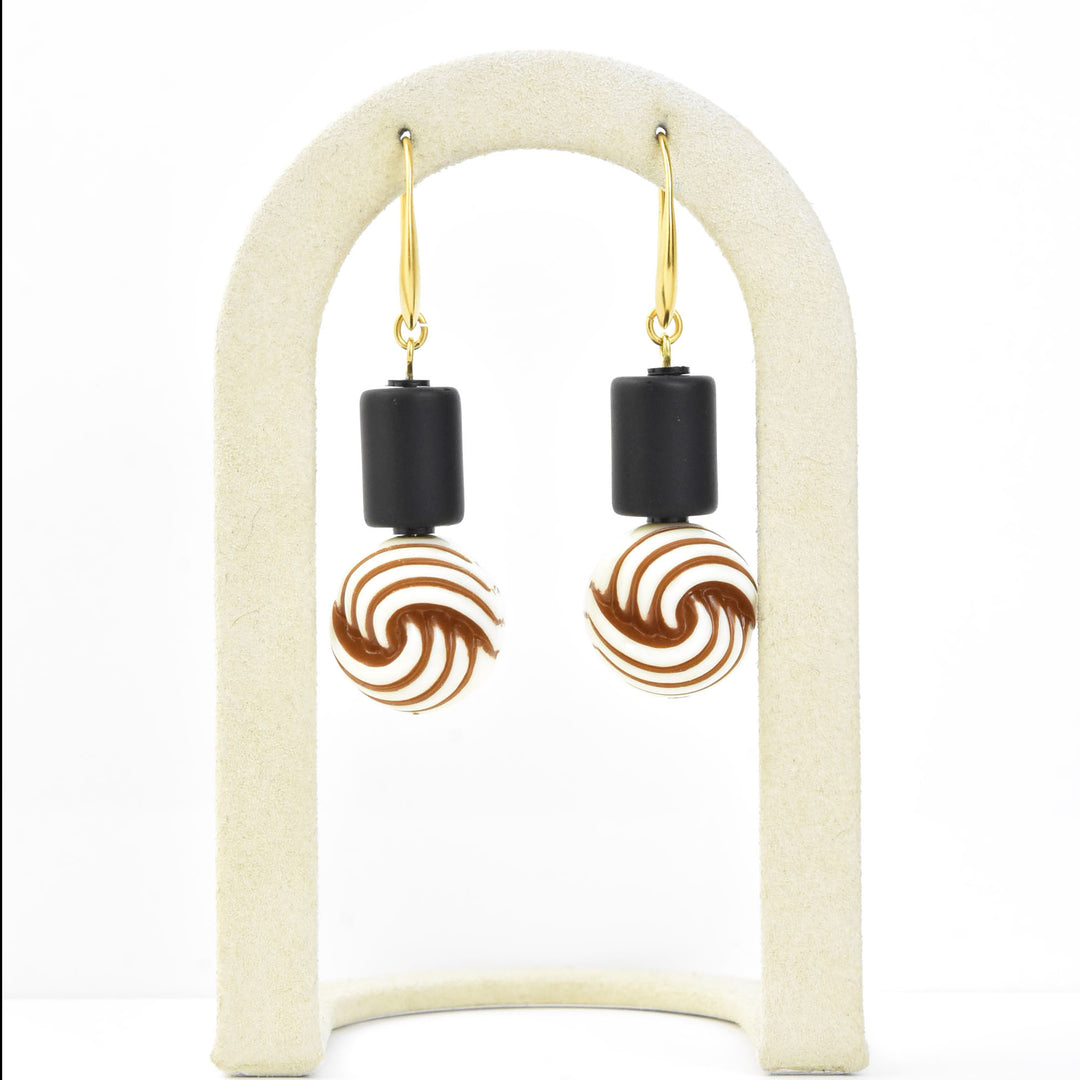 Vintage Acrylic Knot Earrings - Goldmakers Fine Jewelry